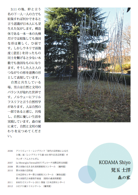 児玉士洋 KODAMA Shiyo 国際野外の表現展2013参加作品